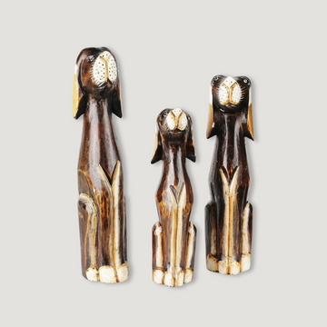 Wooden Decoration Set Dog Family