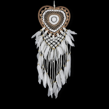 Dreamcatcher - Heart Brown-White (22cm)