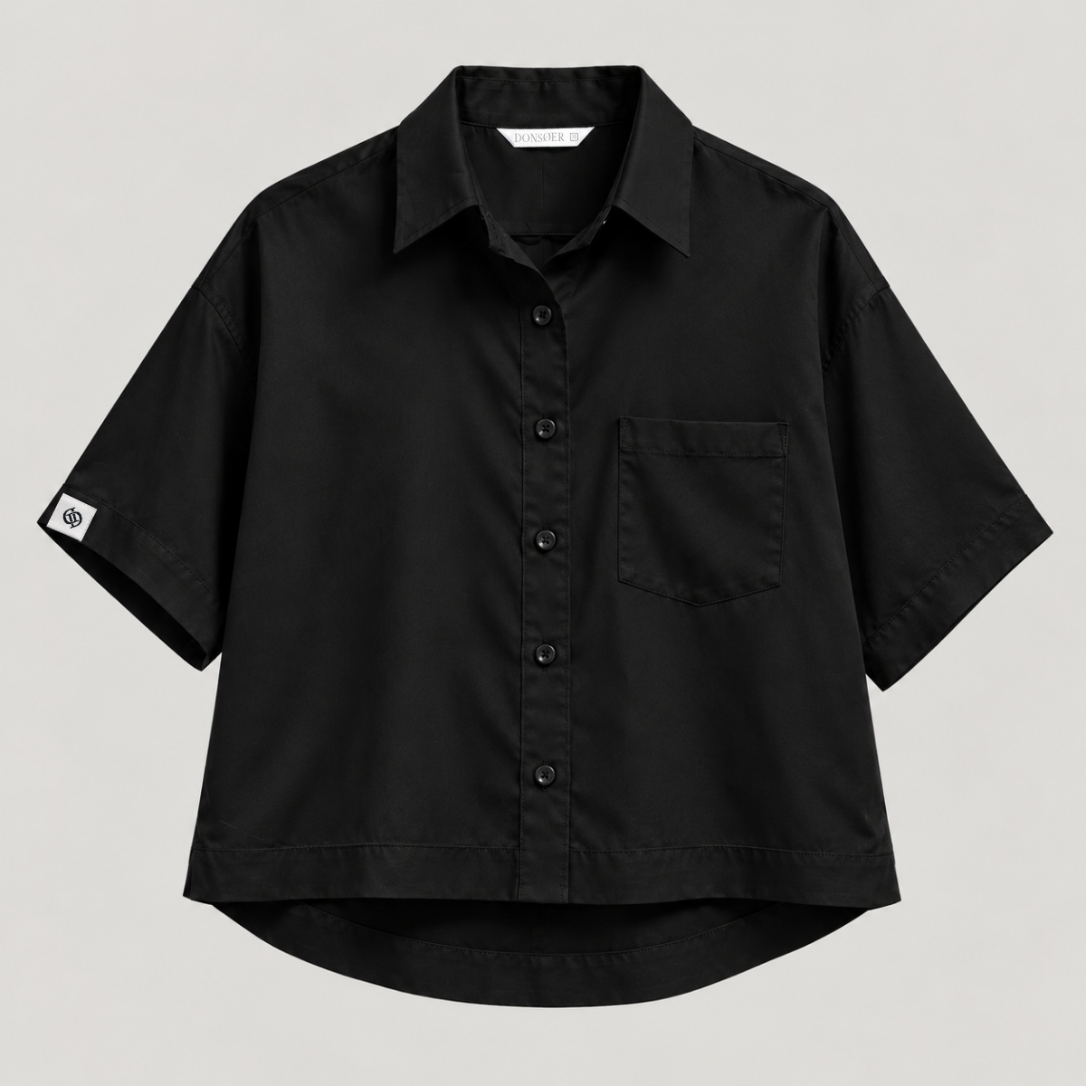 Bavlněná košile s krátkým rukávem Yves – True Black