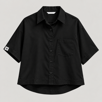 Bavlněná košile s krátkým rukávem Yves – True Black