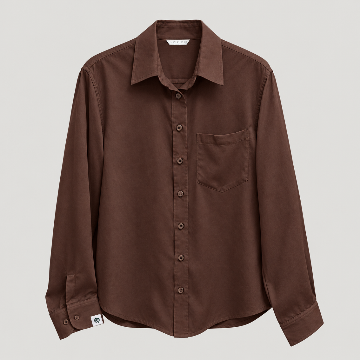 Bavlněná košile Yves – Cocoa Brown