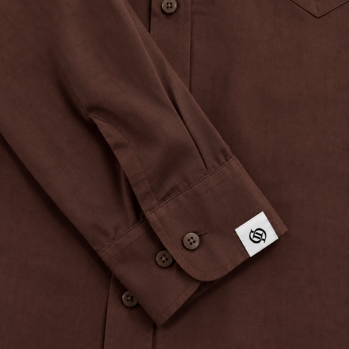 Bavlněná košile Yves – Cocoa Brown