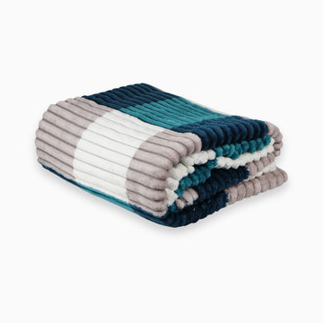 Plush blanket Vara - Blue Moss