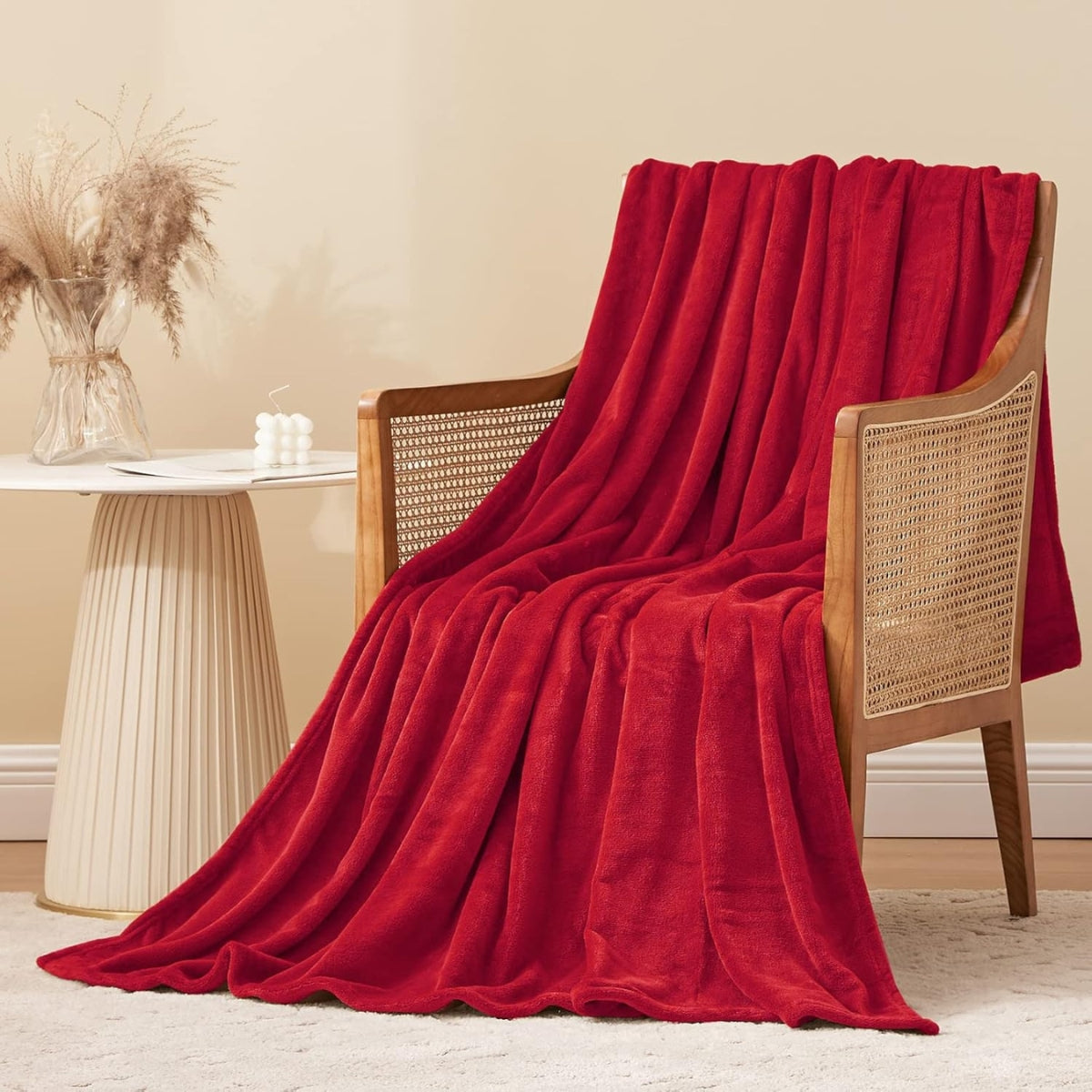 Plush blanket Värme - Red Embrace