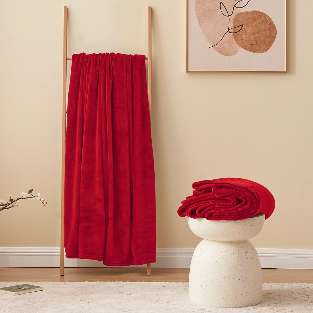 Plush blanket Värme - Red Embrace