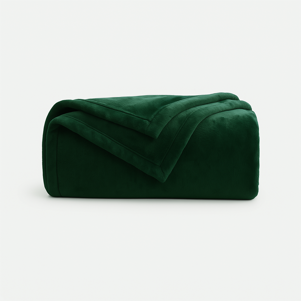 Plüschdecke Vømre - Grüne Oliven