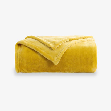Plüschdecke Vømre - Honiggold