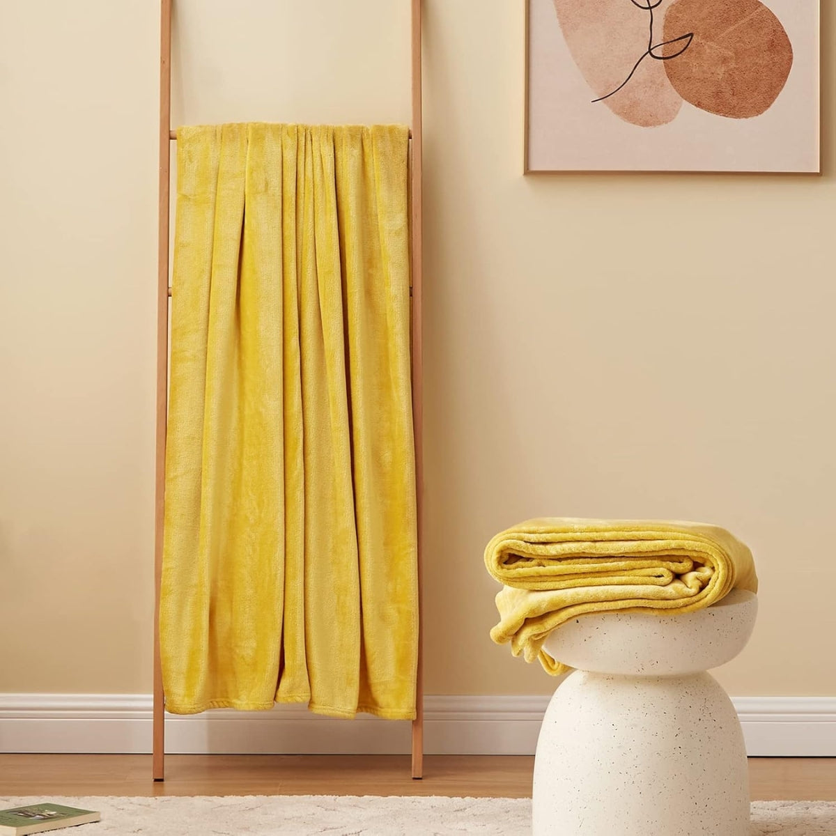 Plüschdecke Vømre - Honiggold