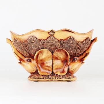 Dekorationsschale - Schale gestützt von Elefanten