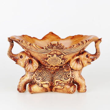 Dekorationsschale – Schale mit Elefantenskulpturen