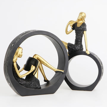 Decorative statuette – Meditating with a book and relaxing 