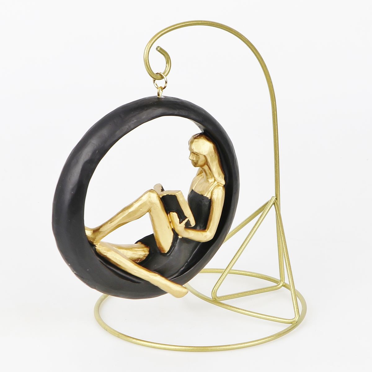 Decorative statuette – Meditator with a book Coral