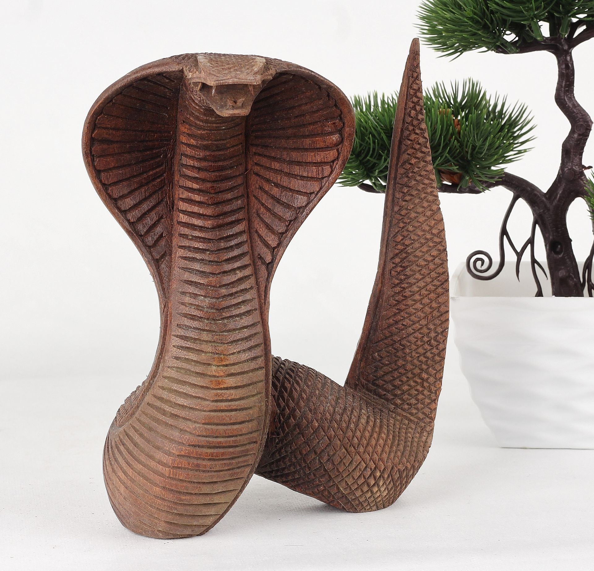 Wooden Decoration Cobra Asmodeus