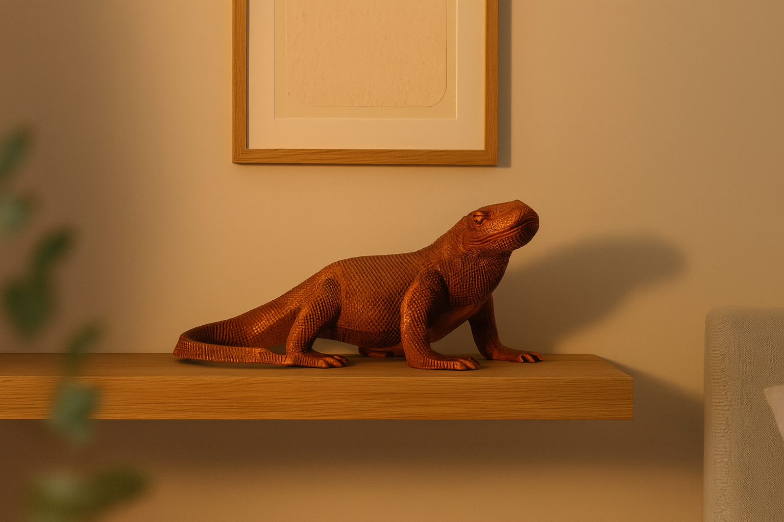 Wooden Komodo dragon