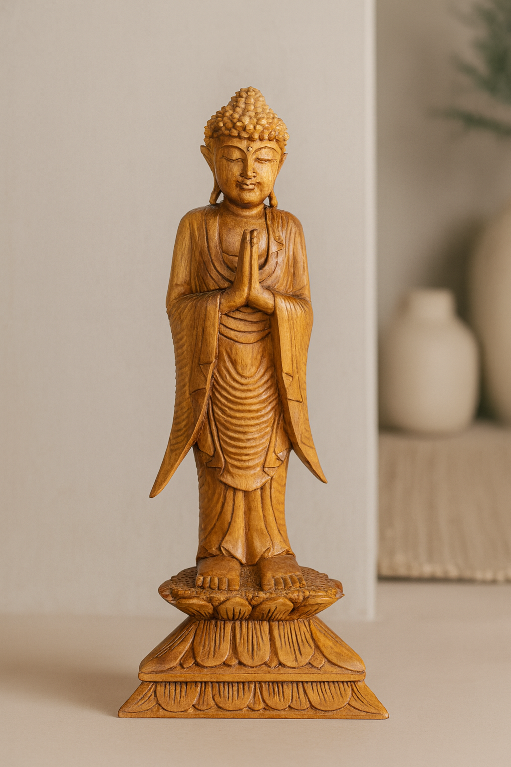 Wooden Statue - Standing Buddha