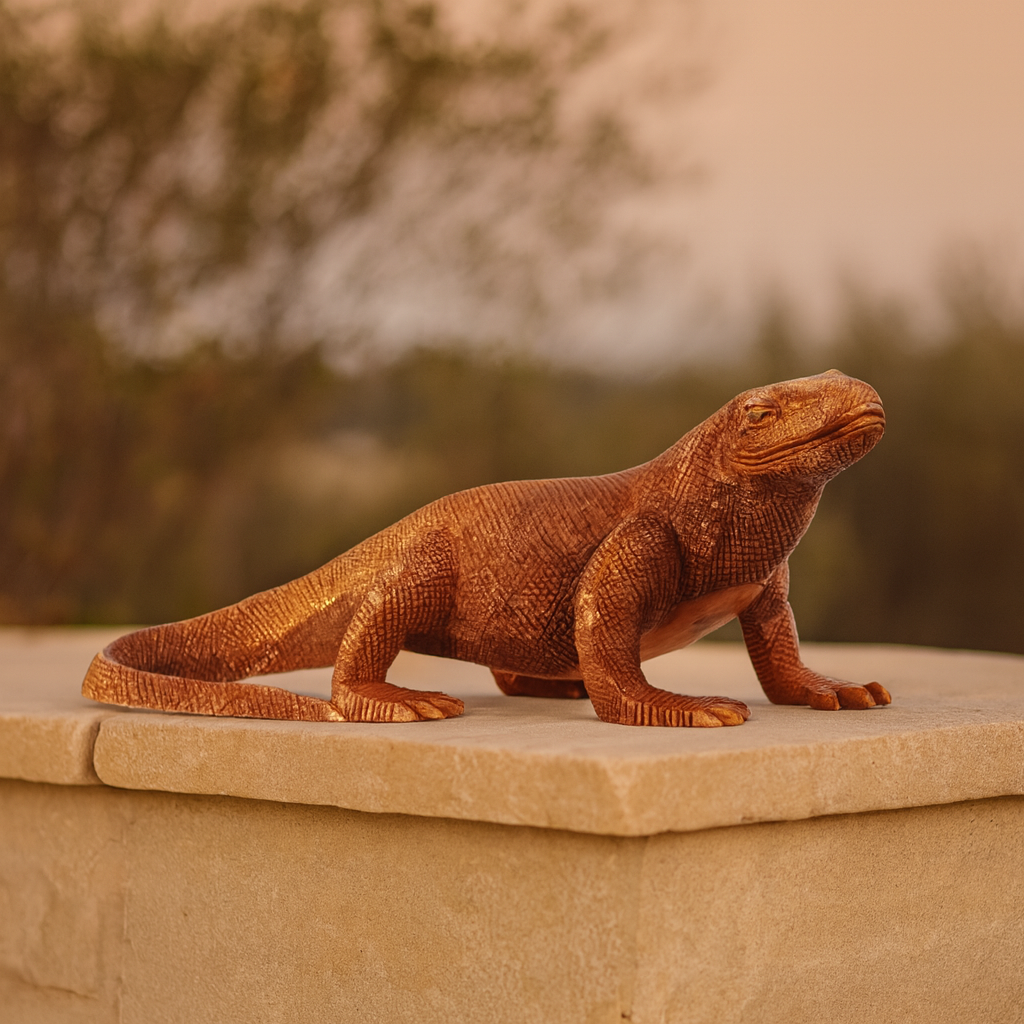 Wooden Komodo dragon