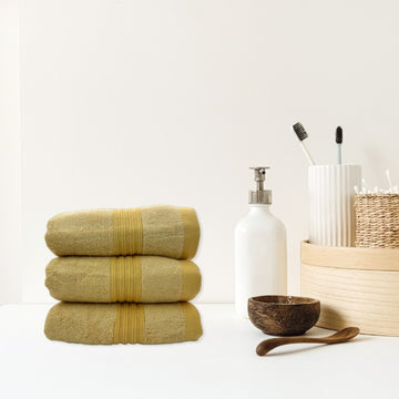 Set of three towels - yellow 30x50 cm