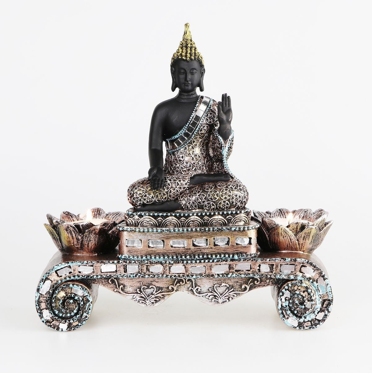 Feng Shui Statue – Buddha in Blessing Position – Candlestick