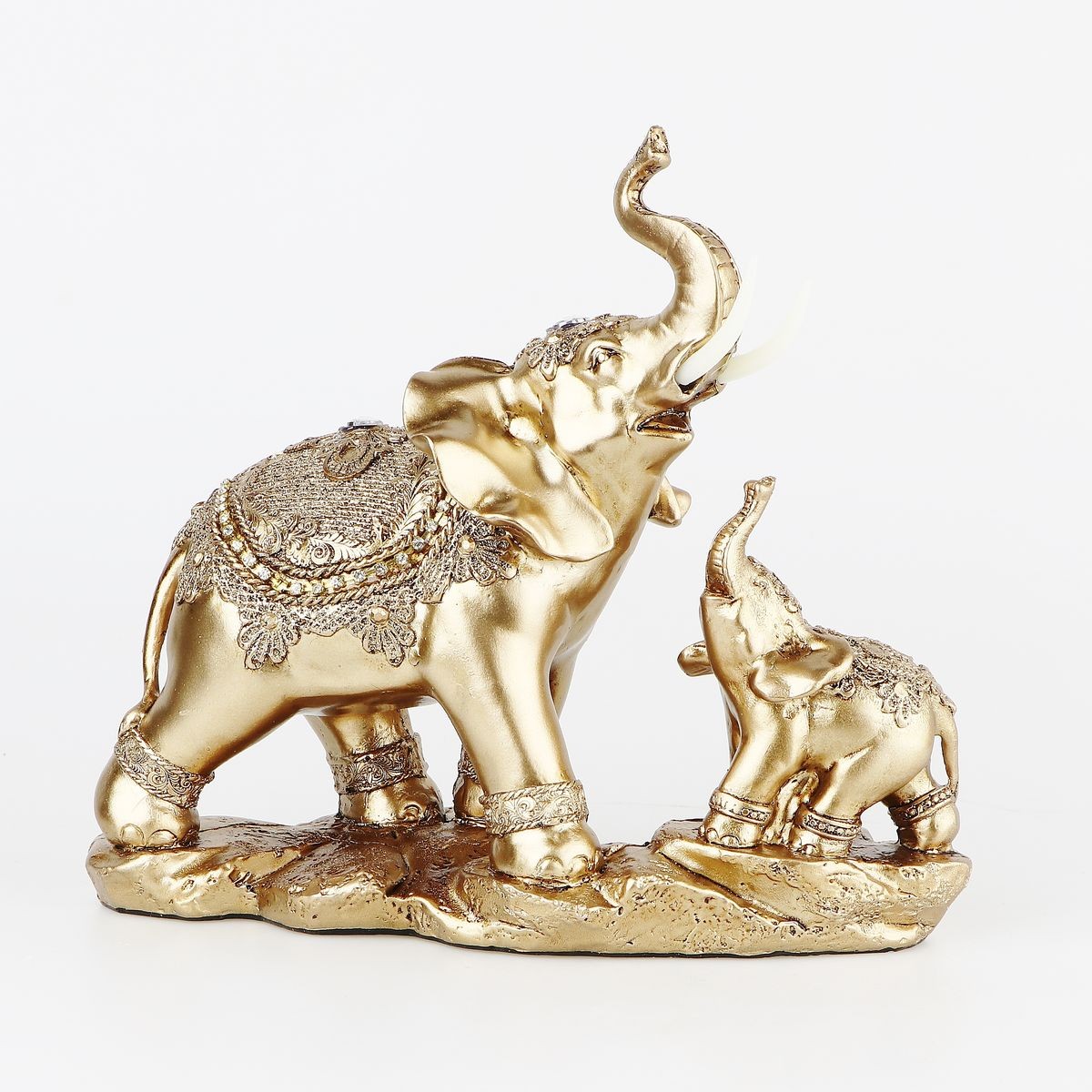 Feng Shui Statue – Elephant Tara with Baby Elephant