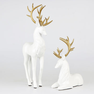 Statuettes – Decorative white deer